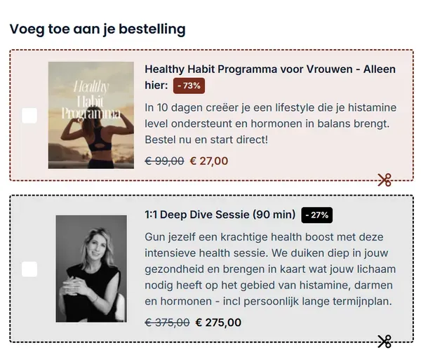 Tessa / Youlife — Van nul naar €10k/maand met mini-producten en ads — histamineguide youlife upsell funnel proof
