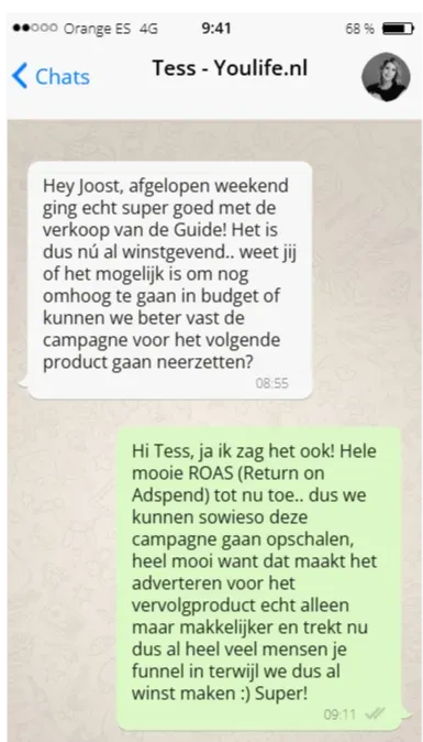 Tessa / Youlife — Van nul naar €10k/maand met mini-producten en ads — tessa youlife whatsapp proof